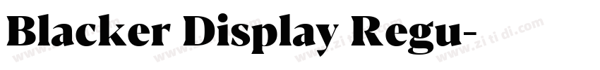 Blacker Display Regu字体转换